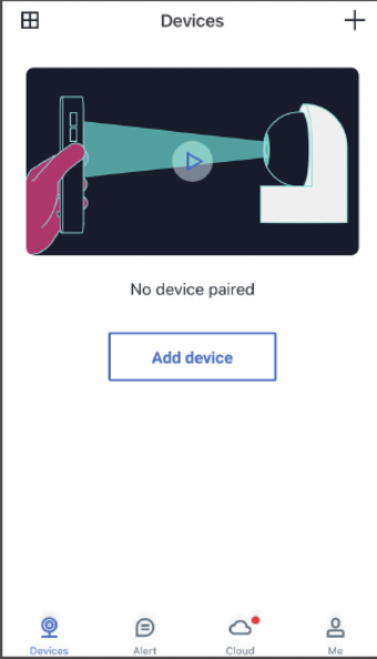 Bildschirm ”Gerät hinzufügen” in der Wansview Cloud App