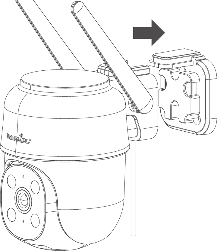 Remove the mounting bracket from the camera