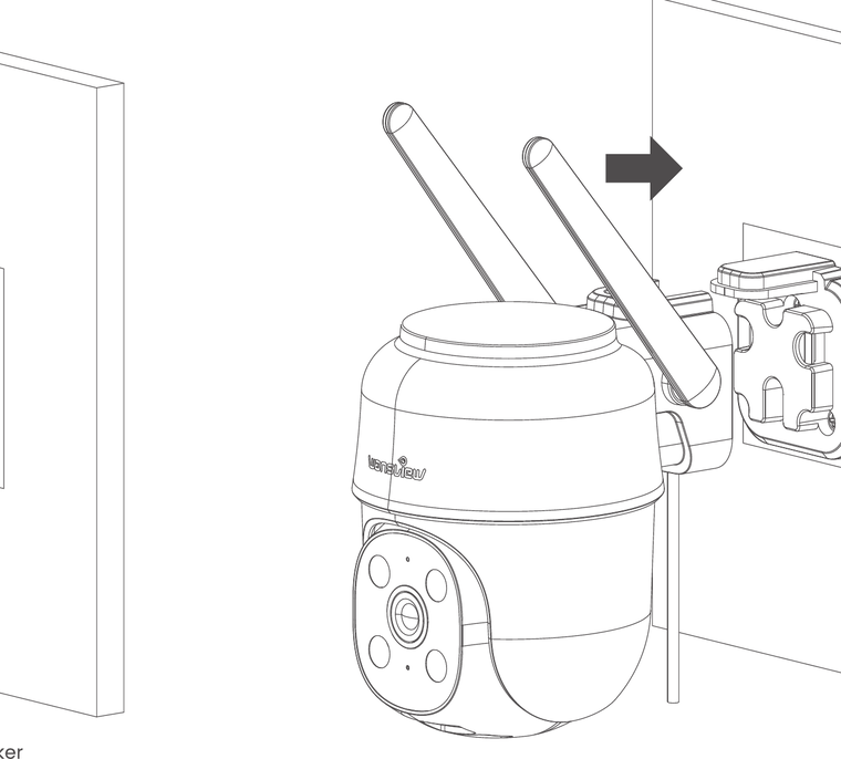 Reattach the camera to the wall mount